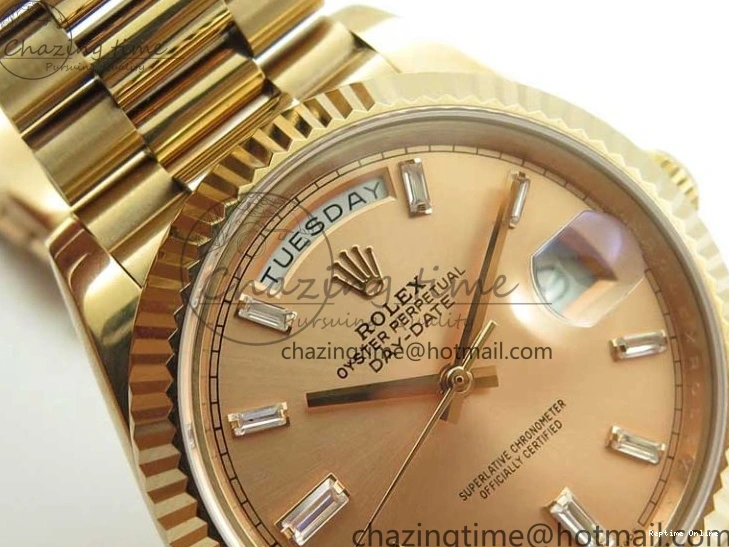 0409 Day-Date 40mm 228239 BP New Dial Version 904 RG T Crystal Markers RG Dial on RG President Bracelet A Popular 2834